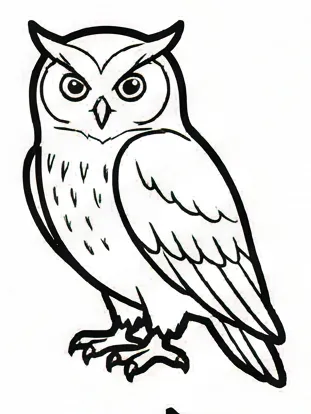 an owl with a big eyes and a long beak.webp